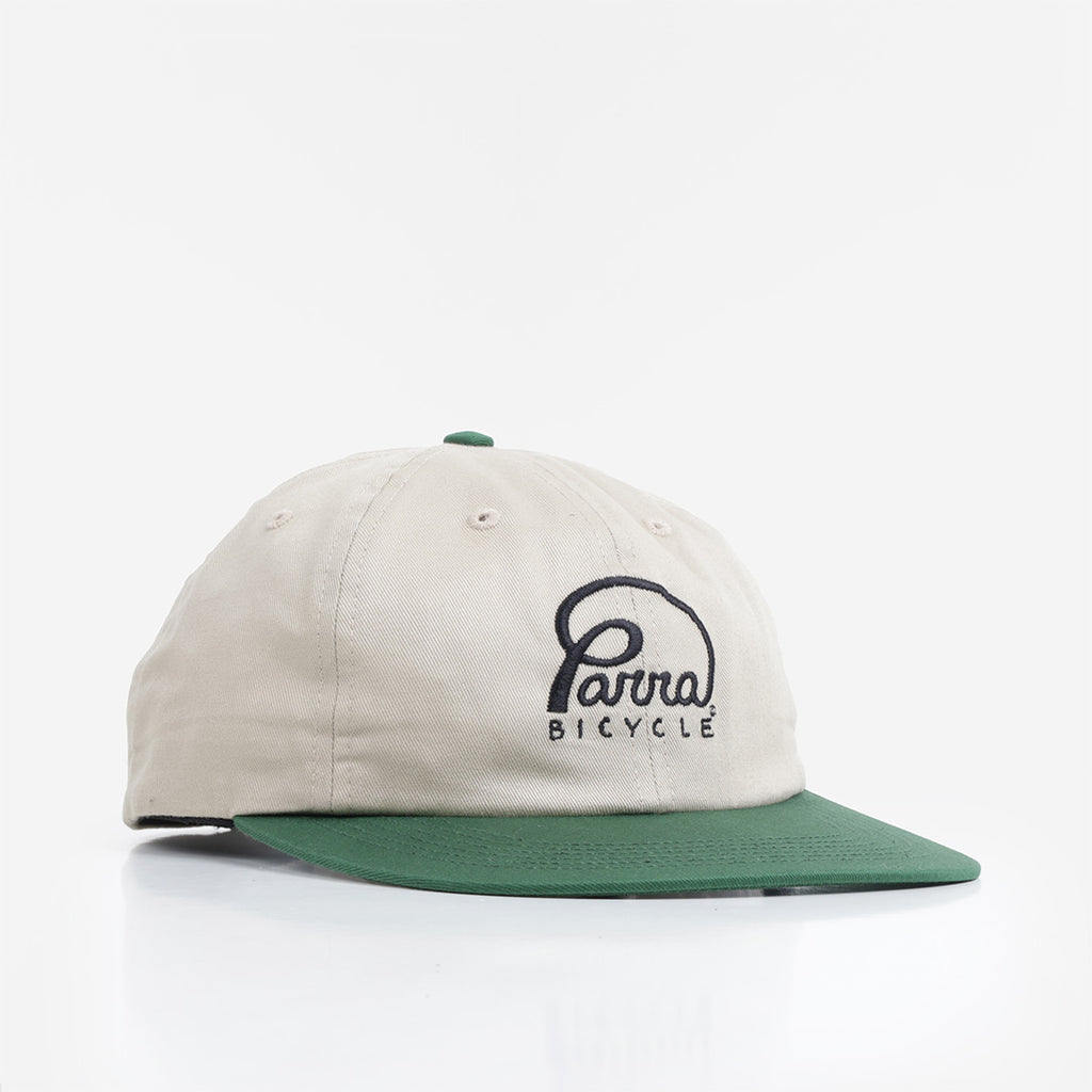 By Parra Bicycle Logo 6 Panel Hat, Green, Detail Shot 1