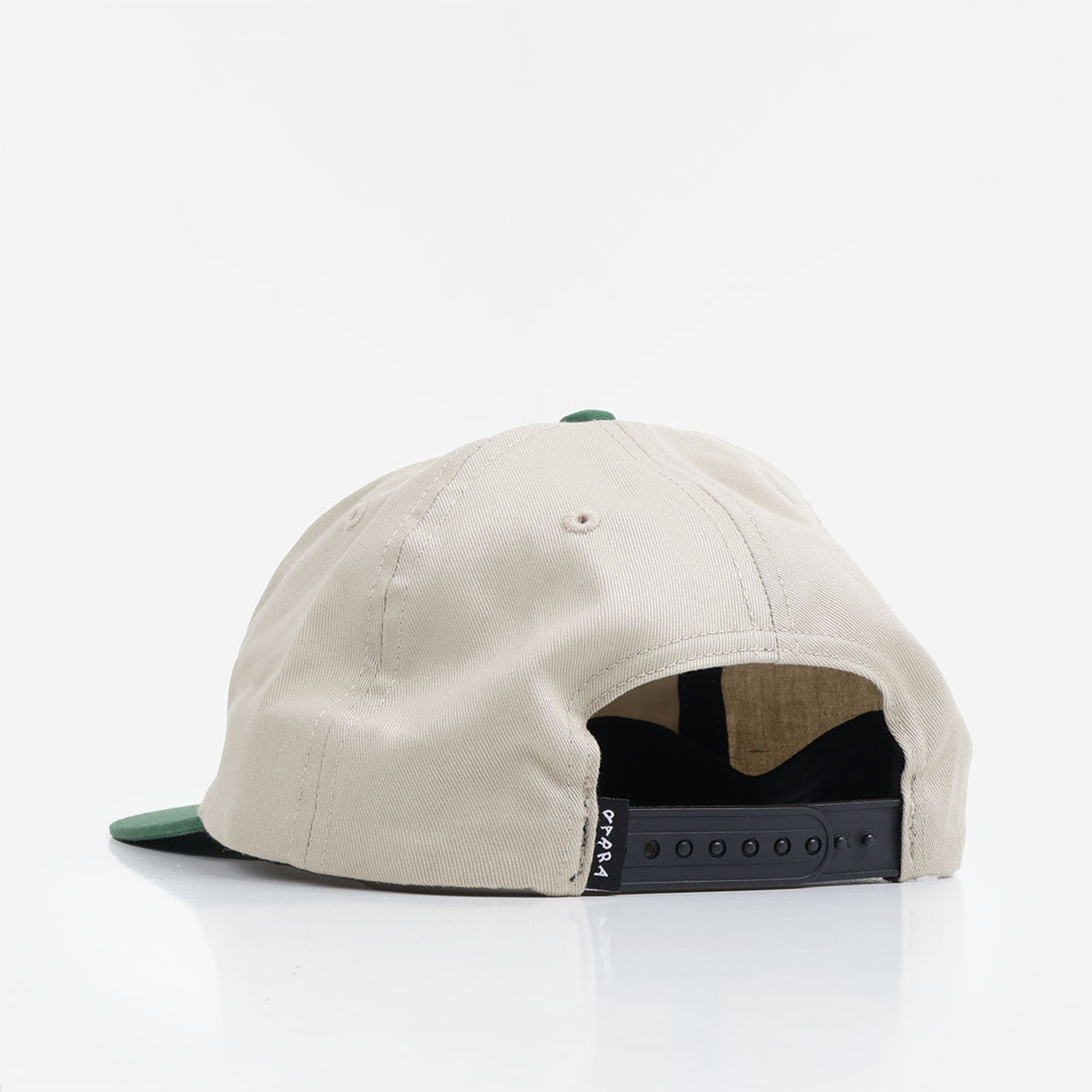 By Parra Bicycle Logo 6 Panel Hat, Green, Detail Shot 3