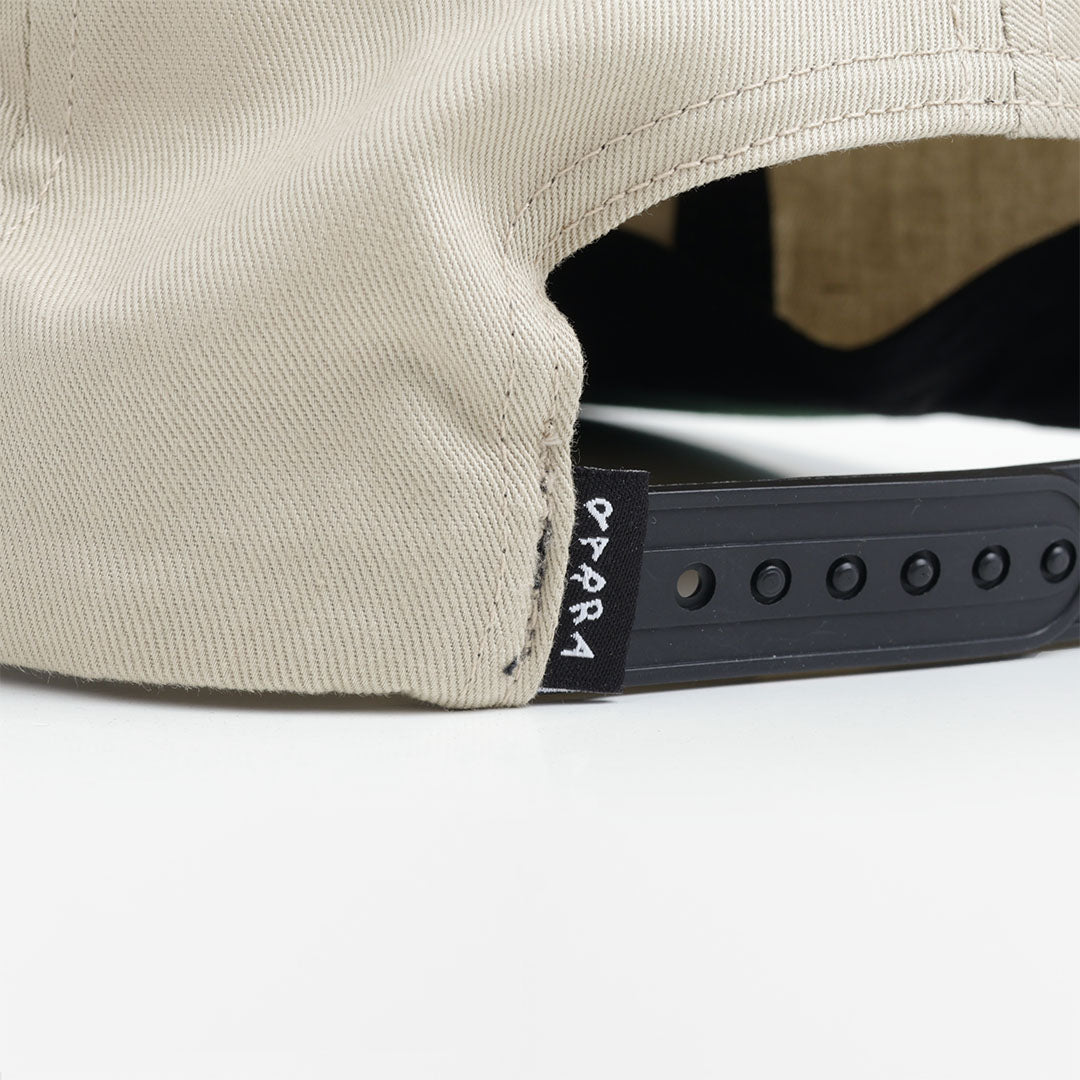 By Parra Bicycle Logo 6 Panel Hat, Green, Detail Shot 4