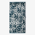 By Parra Broken FTP Bath Towel Set, Teal Green, Detail Shot 1