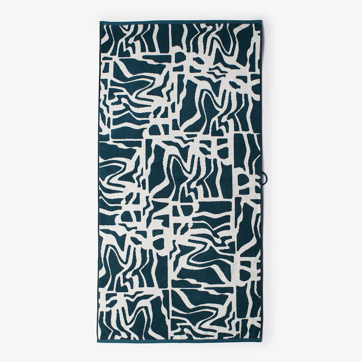 By Parra Broken FTP Bath Towel Set, Teal Green, Detail Shot 1