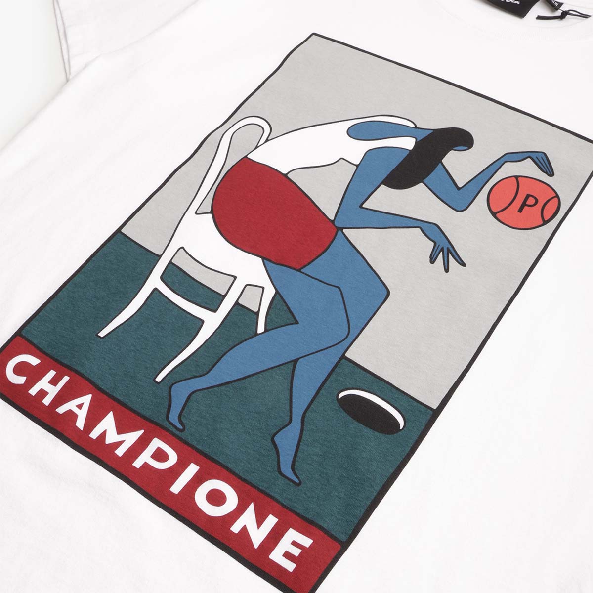 main By Parra Champione T-Shirt, White, Detail Shot 2