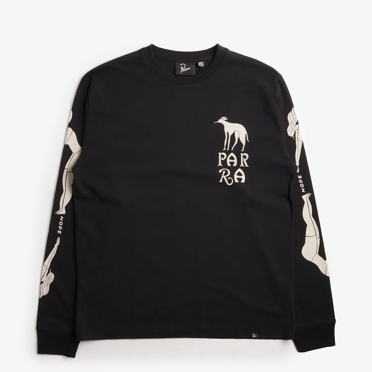 By Parra Dog Training Long Sleeve T-Shirt, Black, Detail Shot 2