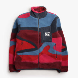 thumbnail By Parra Full FTP Booster Polar Fleece Jacket, Red, Detail Shot 1