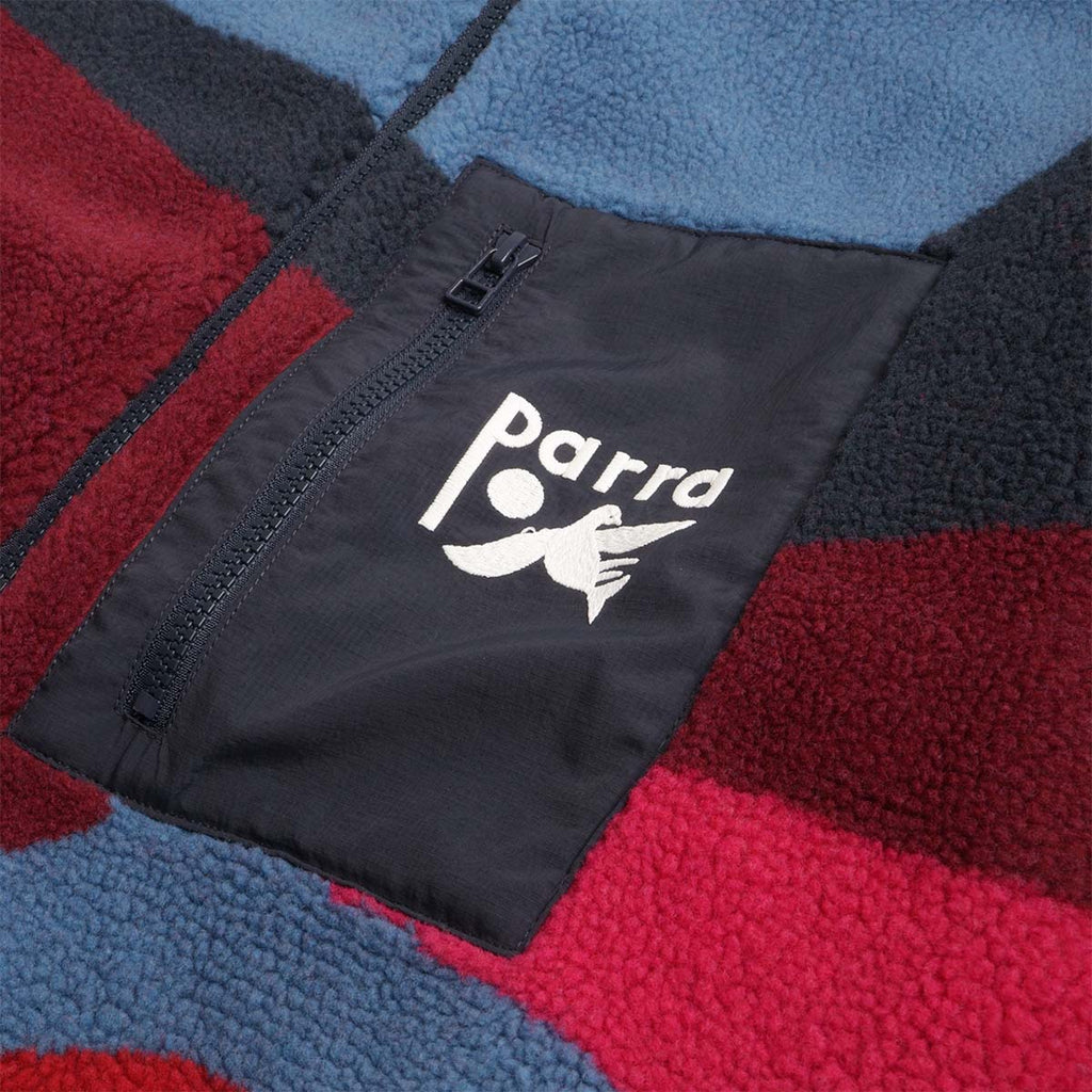 By Parra Full FTP Booster Polar Fleece Jacket, Red, Detail Shot 3