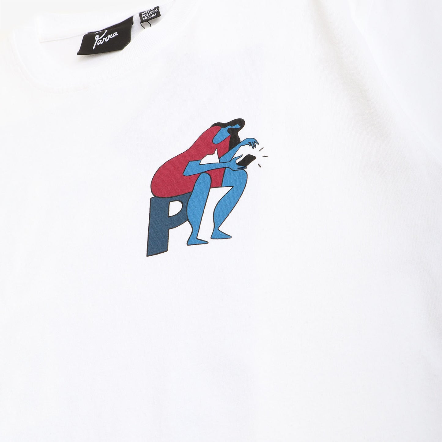 By Parra Insecure Days T-Shirt, White, Detail Shot 3