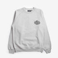 By Parra Legs Logo Crew Neck Sweatshirt, Heather Grey, Detail Shot 1