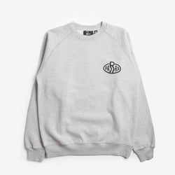 thumbnail By Parra Legs Logo Crew Neck Sweatshirt, Heather Grey, Detail Shot 1