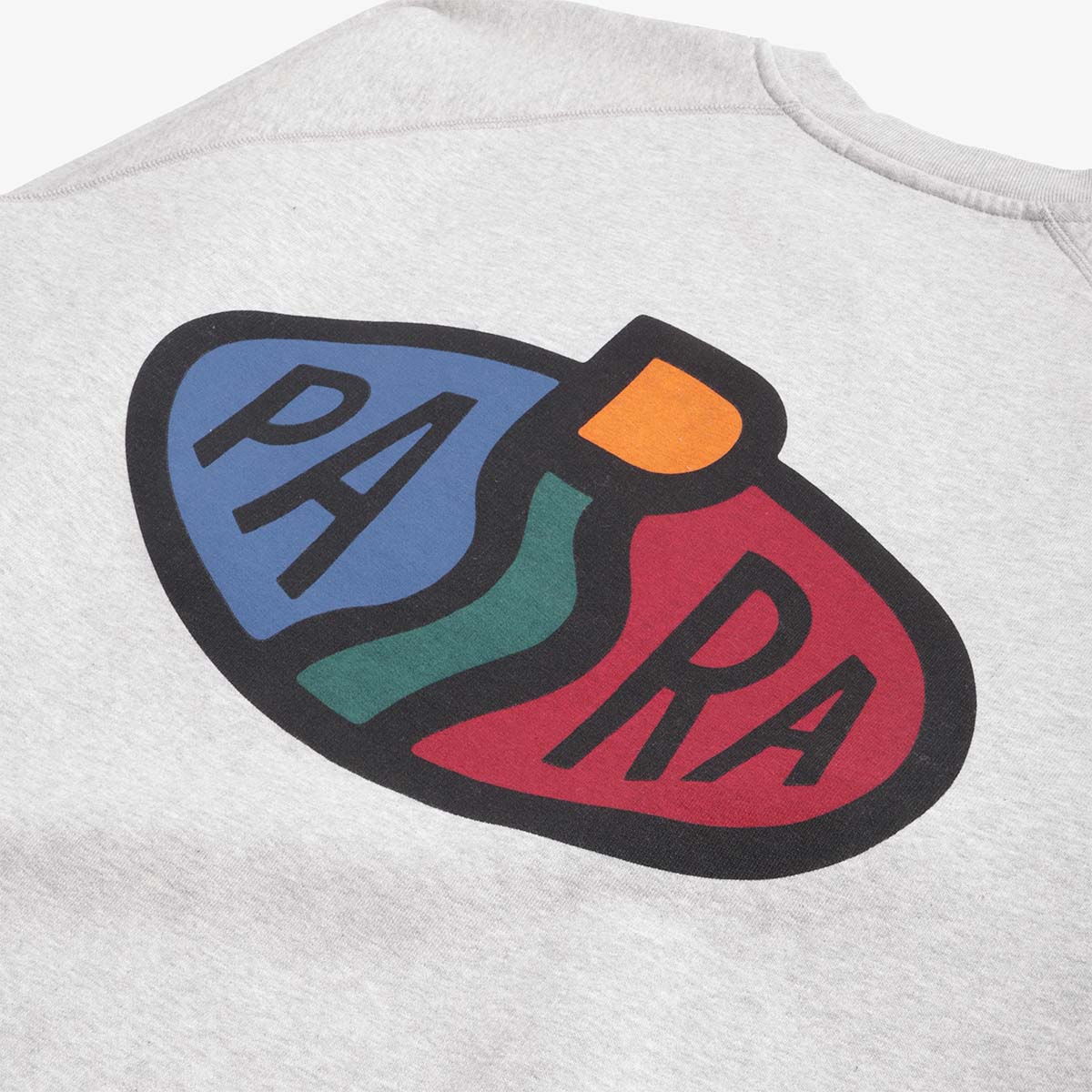By Parra Legs Logo Crew Neck Sweatshirt, Heather Grey, Detail Shot 4
