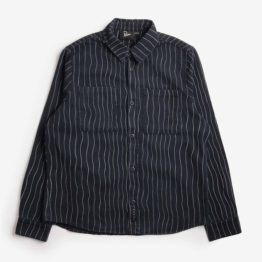 By Parra Meandering Lines Shirt, Navy Blue, Detail Shot 1