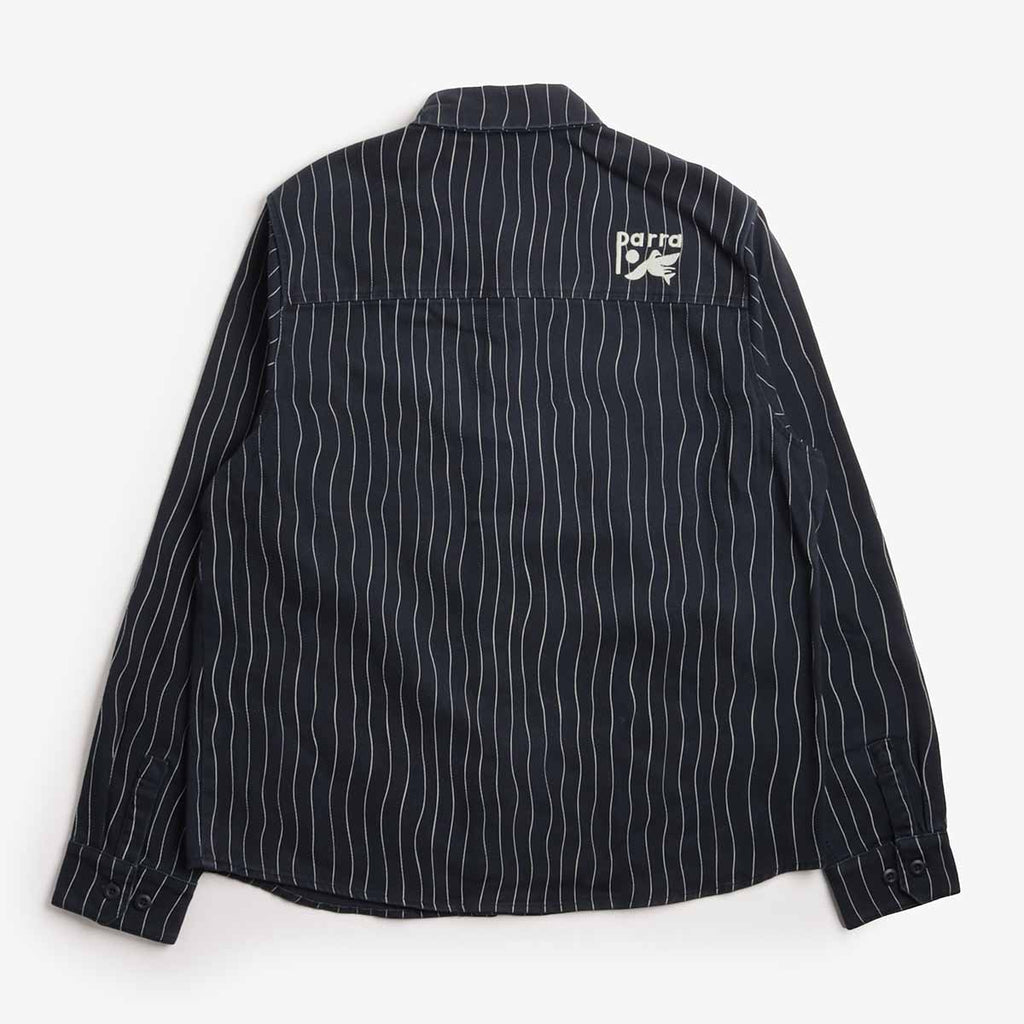 By Parra Meandering Lines Shirt, Navy Blue, Detail Shot 5