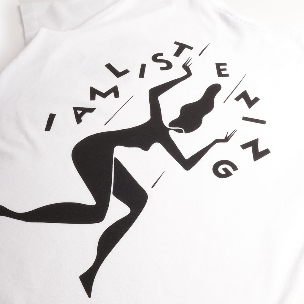 I Am Listening figure back print in black