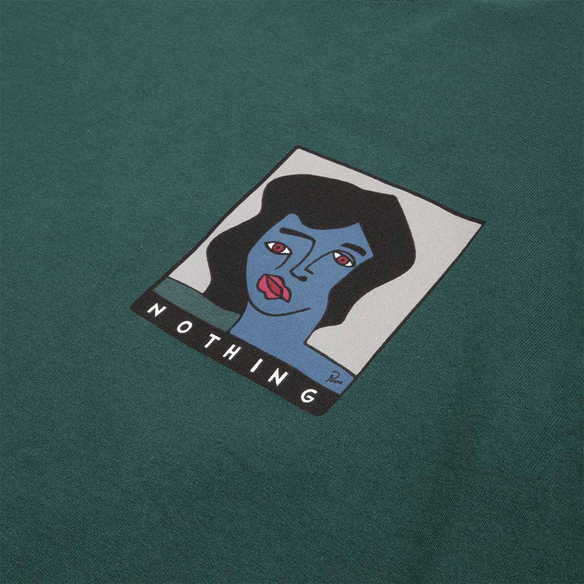 By Parra Nothing Please T-Shirt, Pine Green, Detail Shot 3
