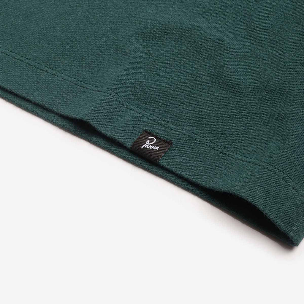 By Parra Nothing Please T-Shirt, Pine Green, Detail Shot 4