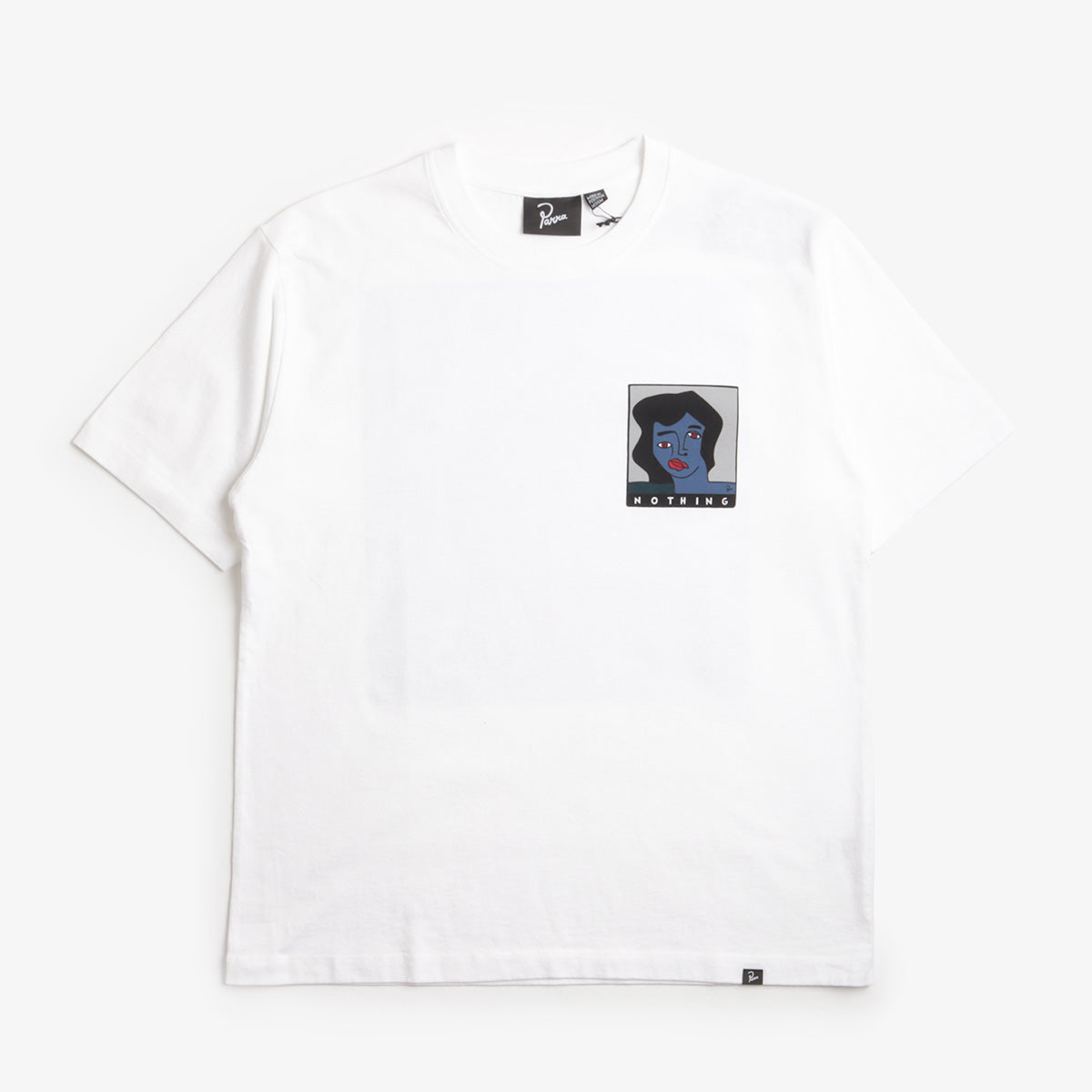 main By Parra Nothing Please T-Shirt, White, Detail Shot 1