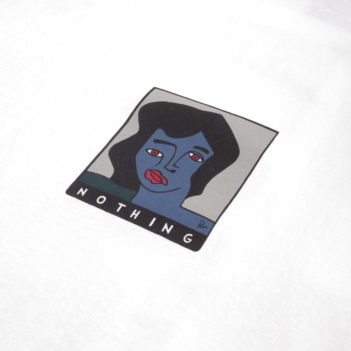 main By Parra Nothing Please T-Shirt, White, Detail Shot 3