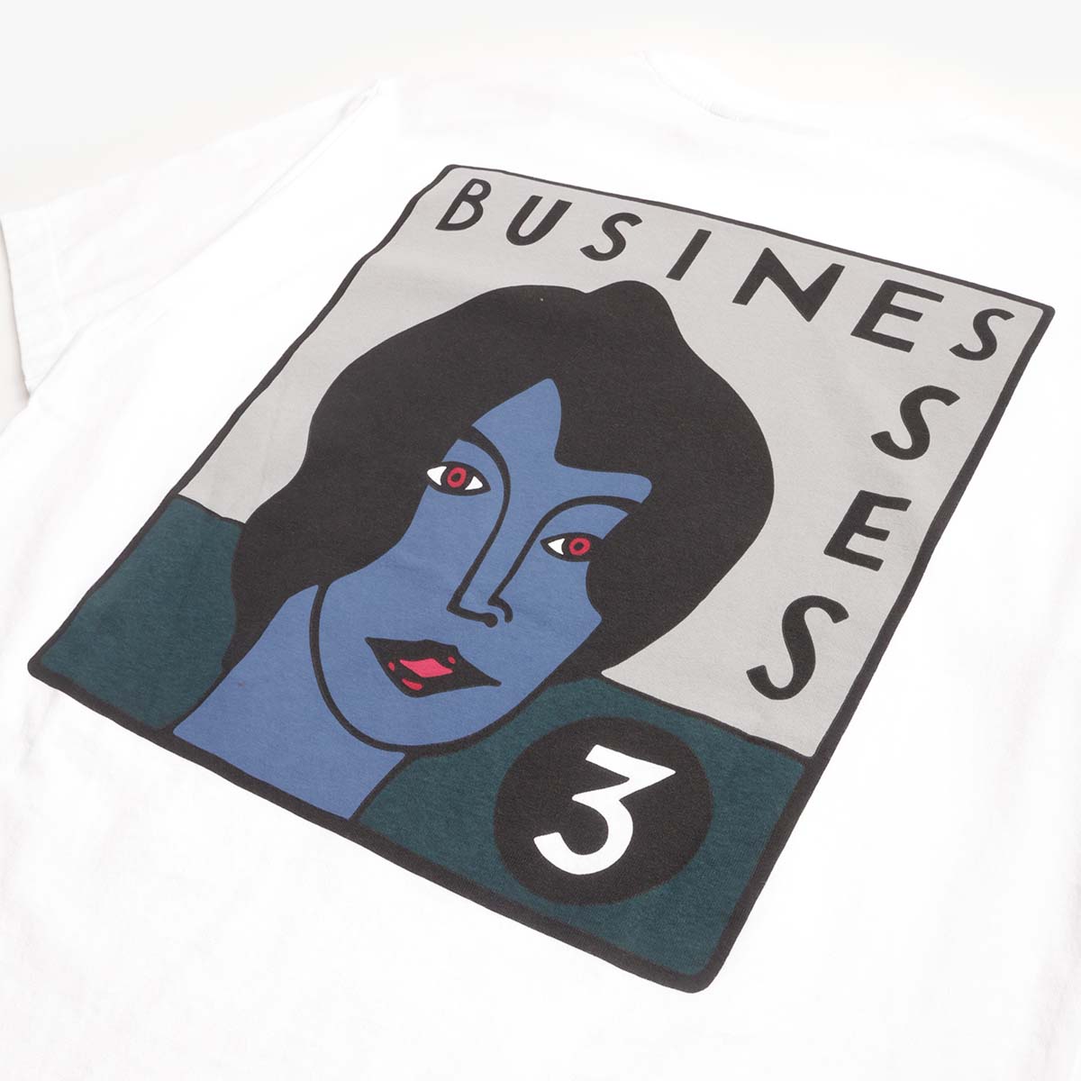 main By Parra Nothing Please T-Shirt, White, Detail Shot 5