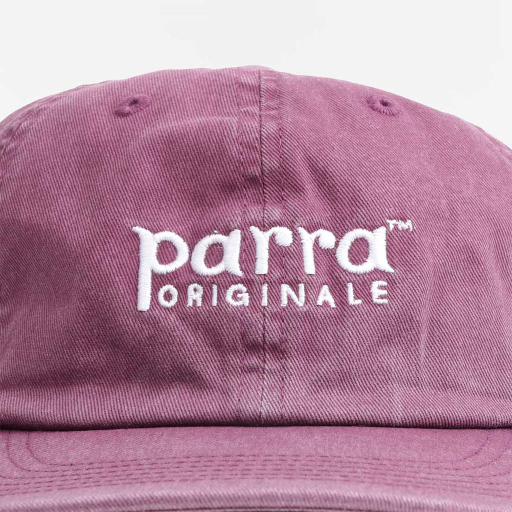 By Parra Originale 6 Panel Hat, Washed Magenta, Detail Shot 2