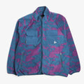 By Parra Purple Darwin Camo Fleece in Blue, front view