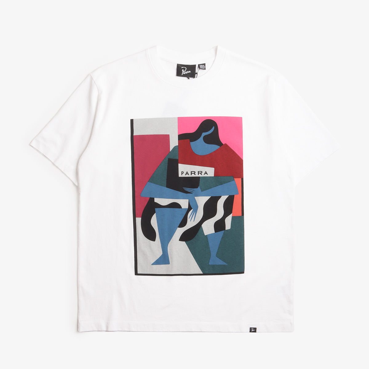 main By Parra Reading The Square T-Shirt, White, Detail Shot 1