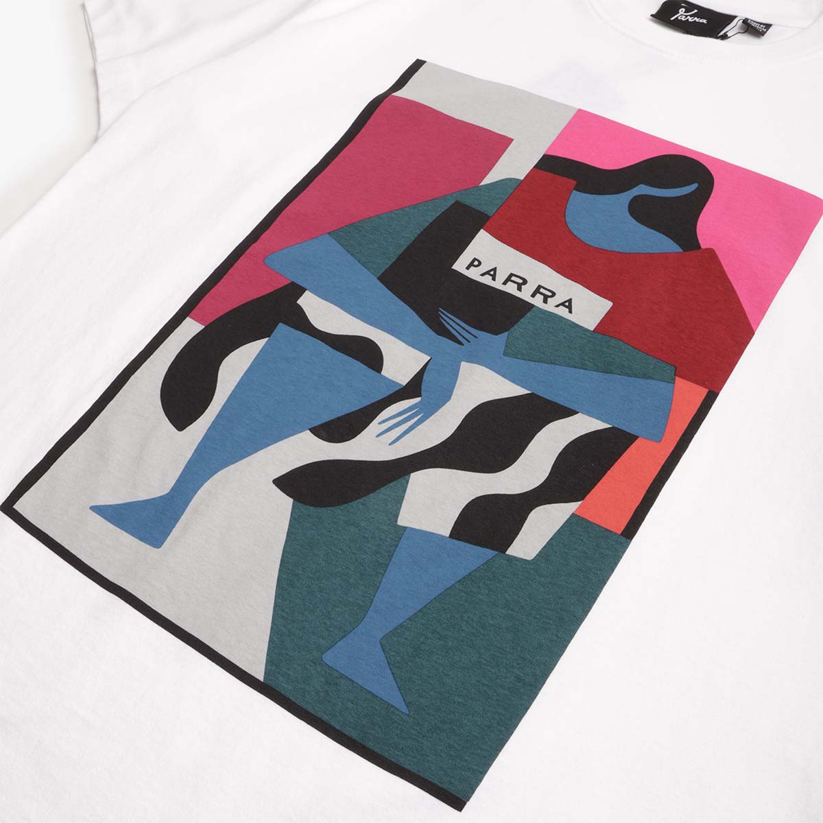 main By Parra Reading The Square T-Shirt, White, Detail Shot 2