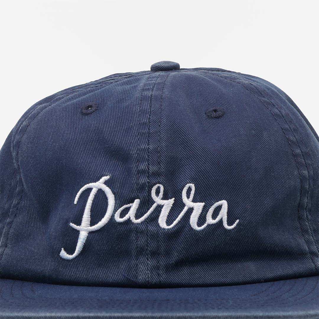 By Parra Scripted 6 Panel Hat, Navy Blue, Detail Shot 2