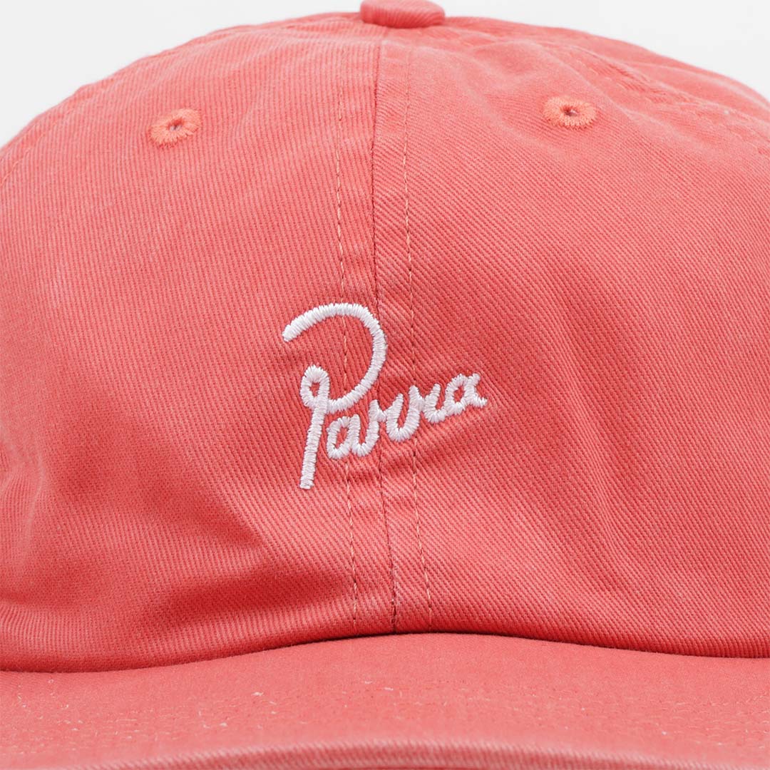 By Parra Signature 6 Panel Hat, Washed Out Red, Detail Shot 2