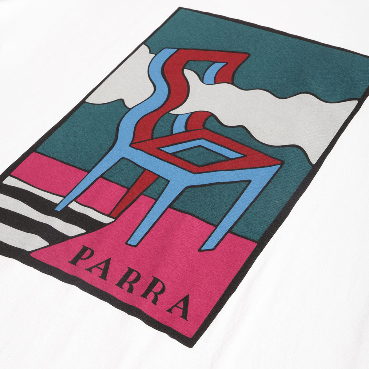By Parra Smoke Chair T-Shirt, White, Detail Shot 2