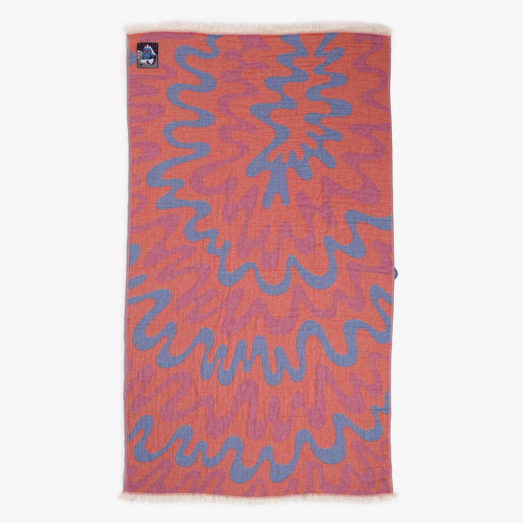 By Parra Splashed Hammam Beach Towel, Orange, Detail Shot 1