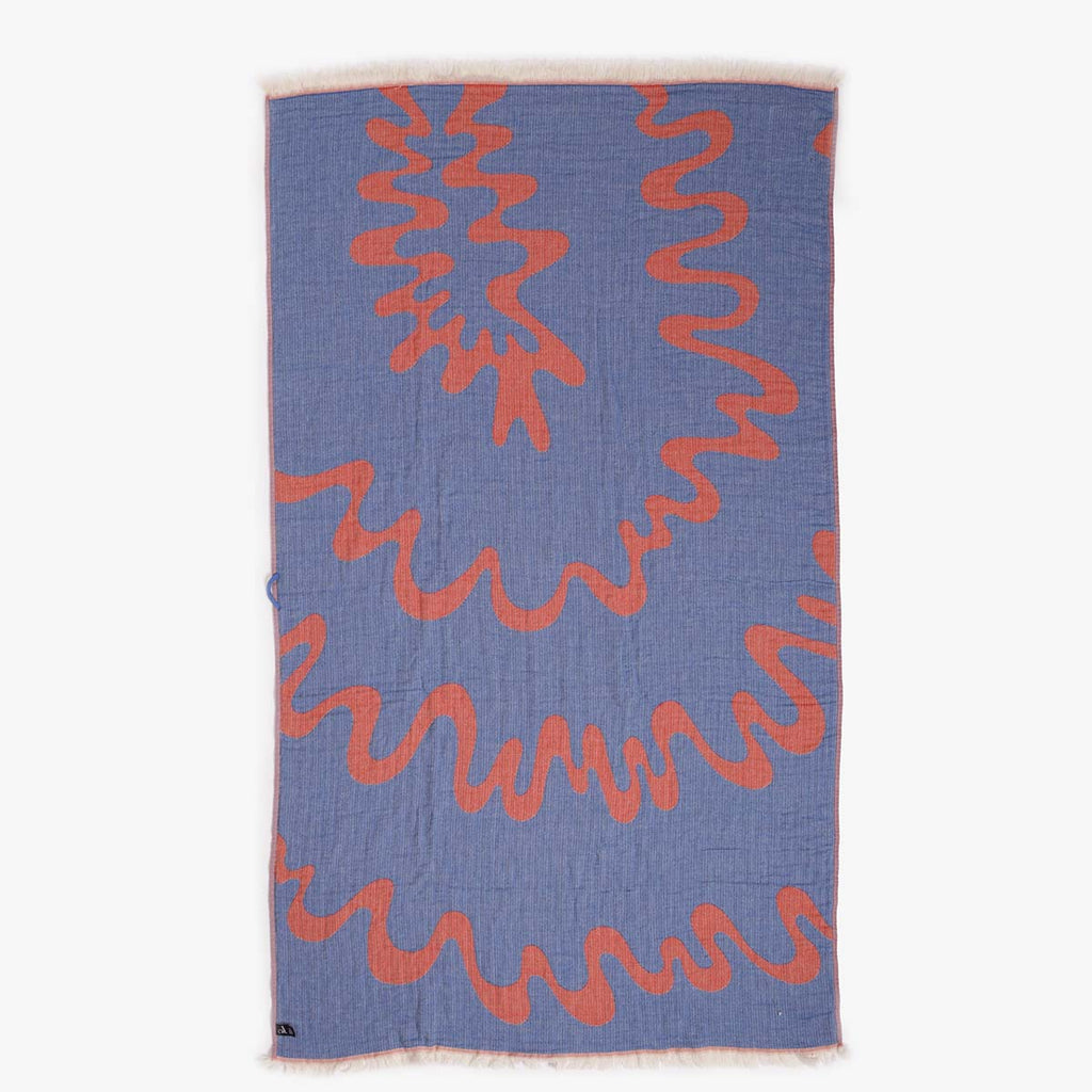 By Parra Splashed Hammam Beach Towel, Orange, Detail Shot 2