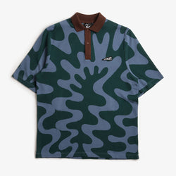 thumbnail By Parra Splashed Polo Shirt, Pine Green, Detail Shot 1