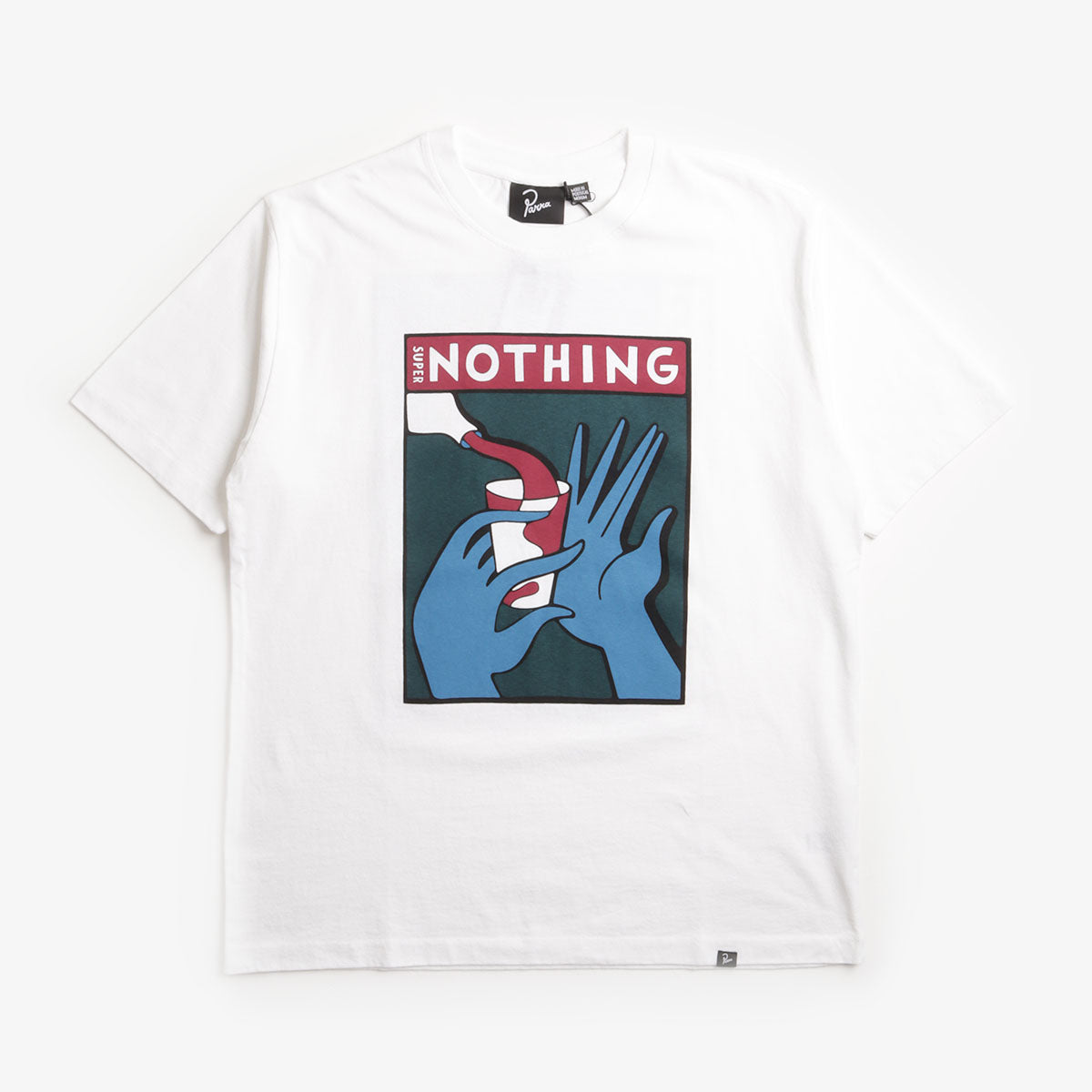 main By Parra Super Nothing T-Shirt, White, Detail Shot 1