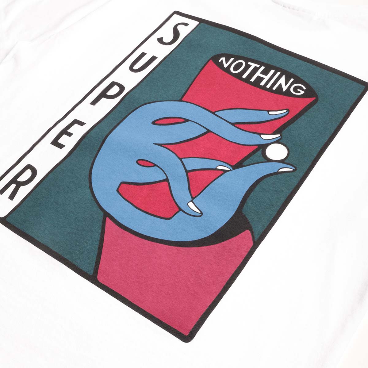 By Parra Super Nothing T-Shirt, White, Detail Shot 4