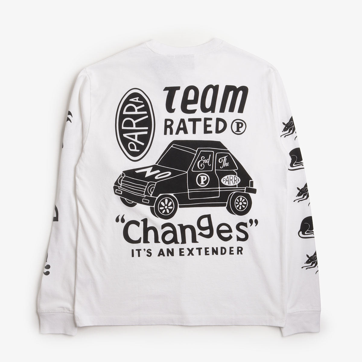 By Parra Team Changes Long Sleeve T-Shirt, White, Detail Shot 2