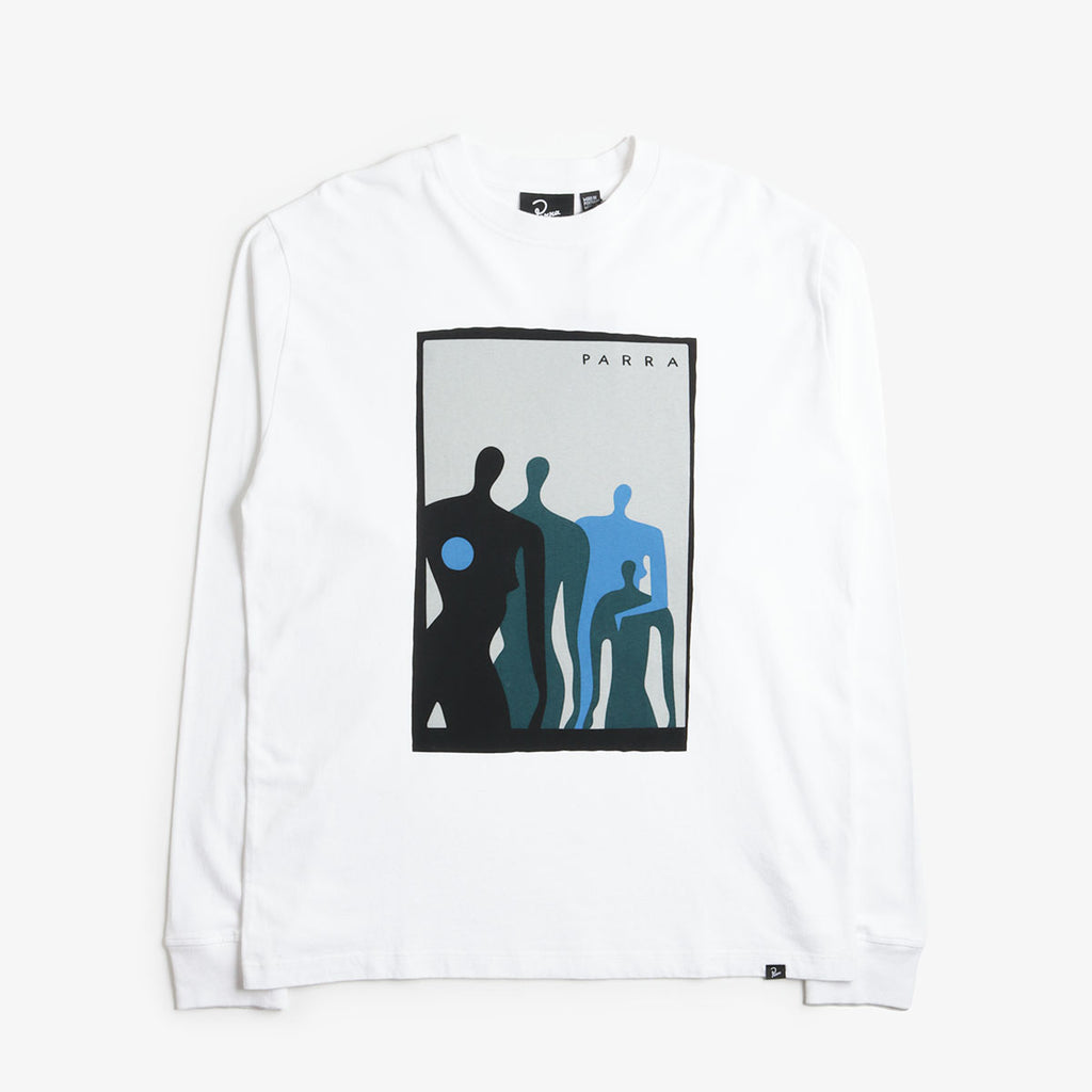By Parra The Visitors Long Sleeve T-Shirt, White, Detail Shot 1