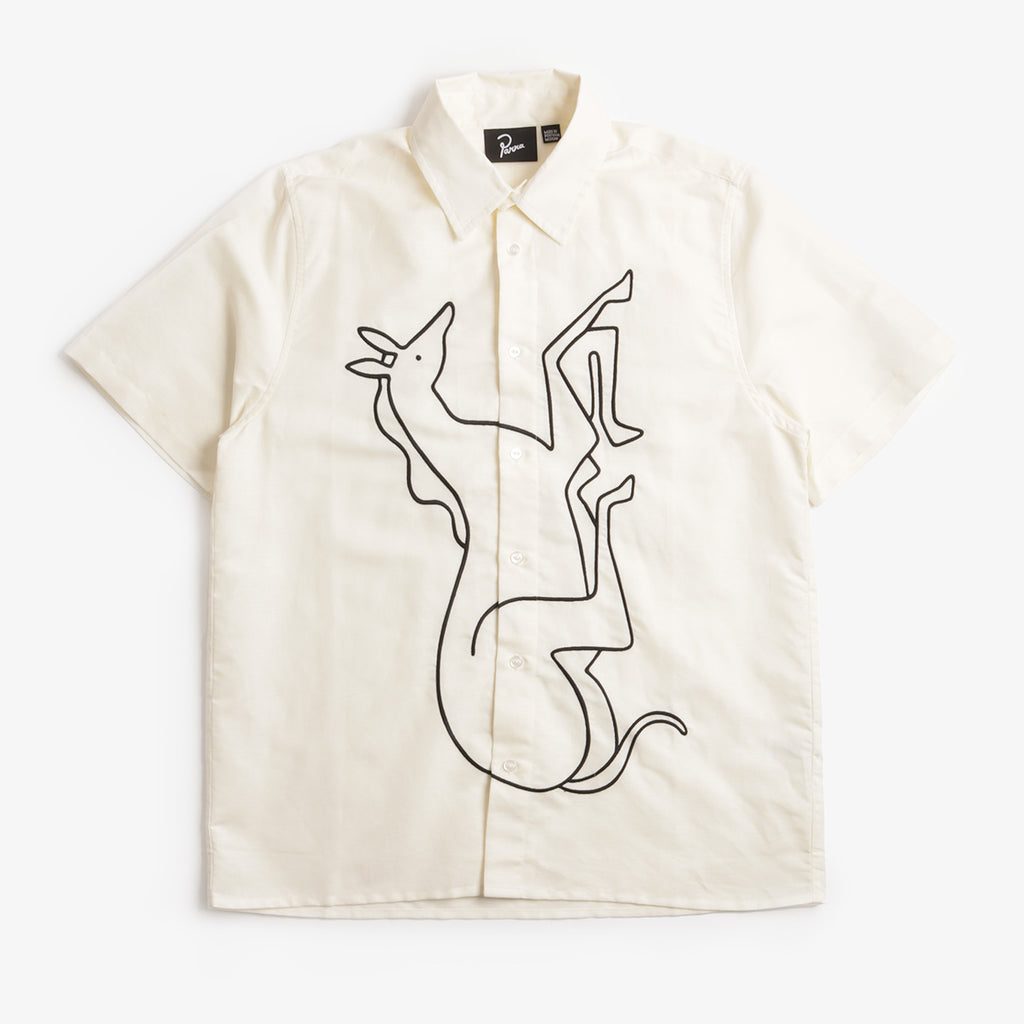 By Parra Vertical Horse Short Sleeve Shirt, Off White, Detail Shot 1