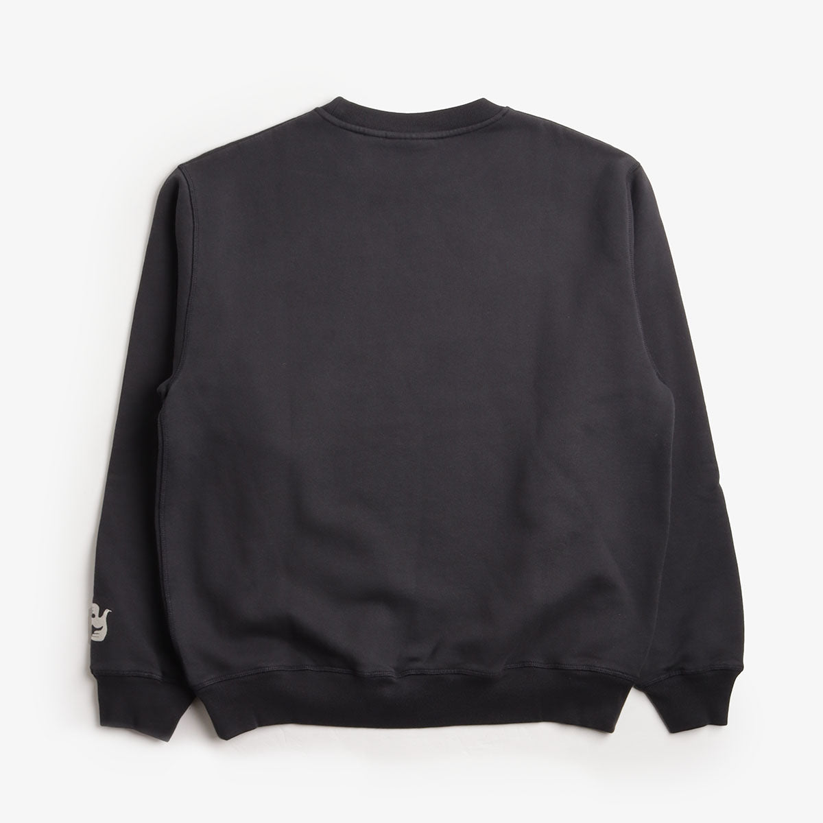 By Parra Weird Trad Logo Crew Neck Sweatshirt, Dark Navy, Detail Shot 4
