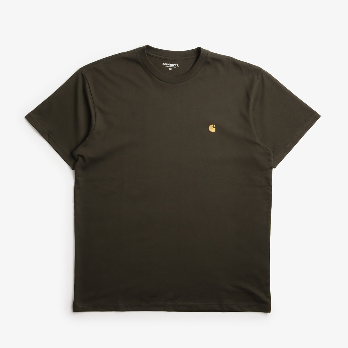 main Carhartt WIP Chase T-Shirt, Olive Gold, Detail Shot 1