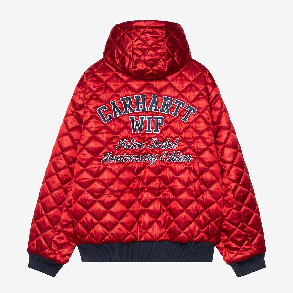 Carhartt WIP 50 Years Anniversary OG Active Jacket - Denim, Blue USA Red (Stone Bleached), Detail Shot 4
