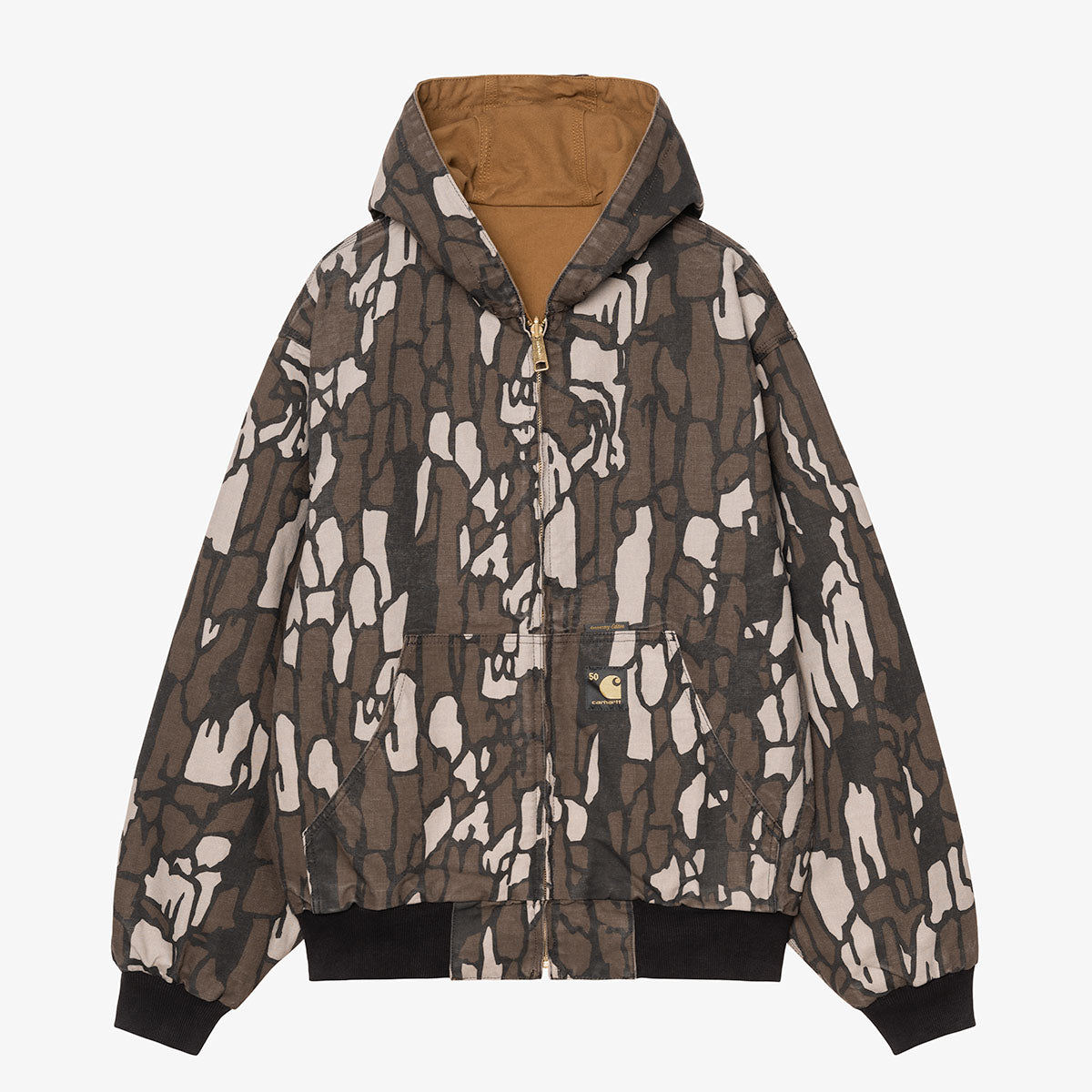 Carhartt WIP 50 Years Anniversary OG Active Jacket - Canvas, Hamilton Brown Camo Trebark (Rinsed), Detail Shot 3