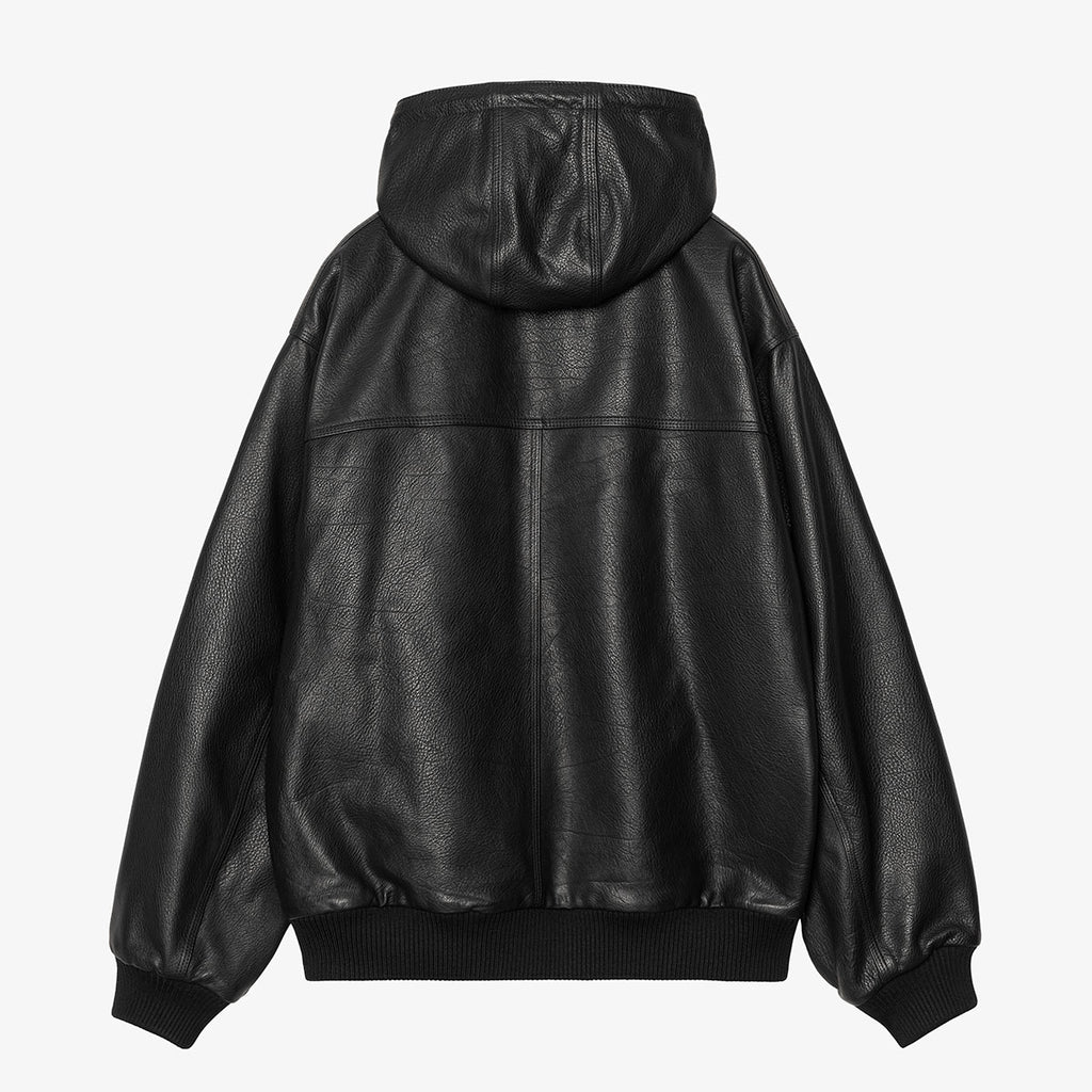 Carhartt WIP 50 Years Anniversary OG Active Jacket - Leather, Black Hamilton Brown, Detail Shot 2