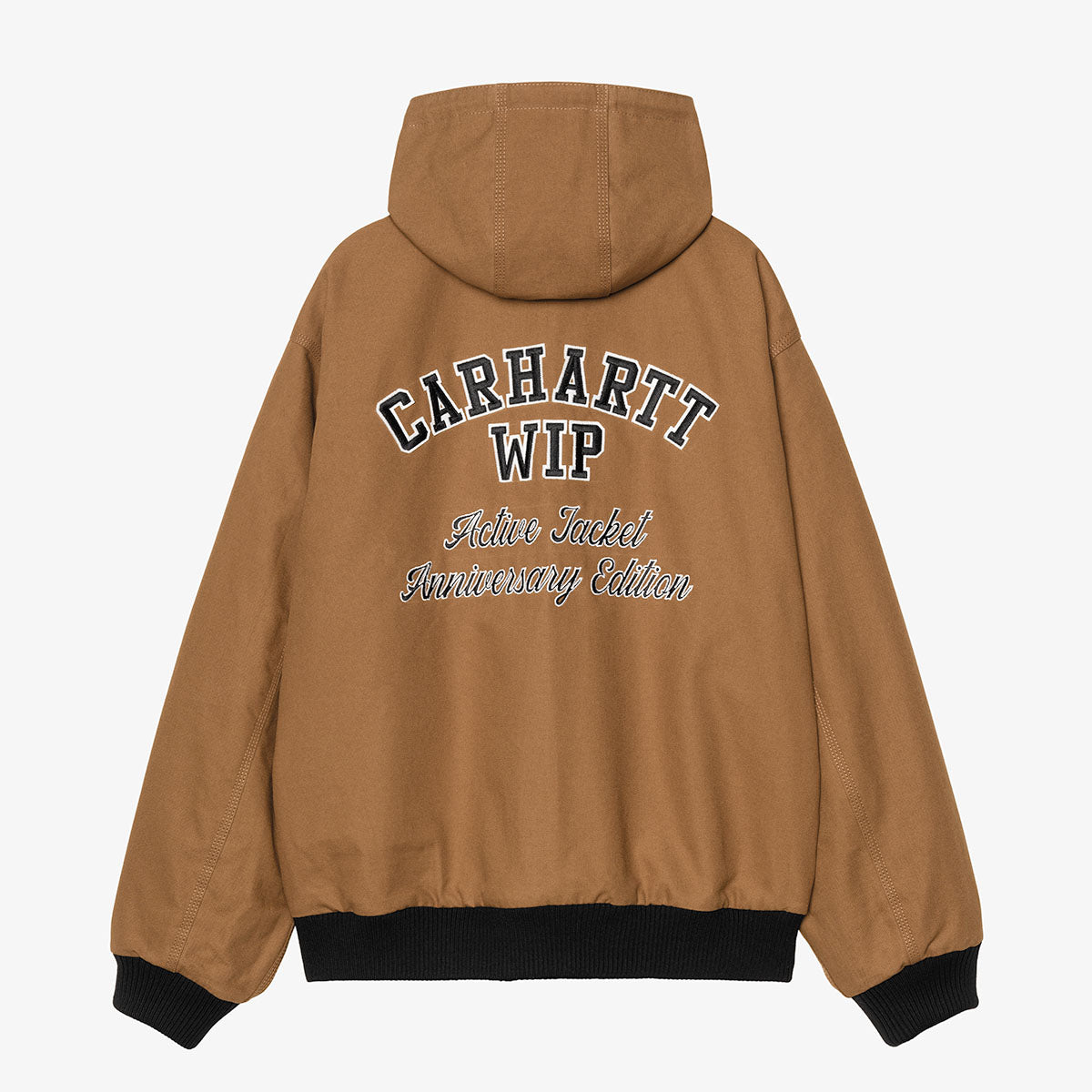 Carhartt WIP 50 Years Anniversary OG Active Jacket - Leather, Black Hamilton Brown, Detail Shot 5