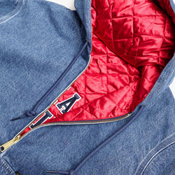 thumbnail Carhartt WIP 50 Years Anniversary OG Active Jacket - Denim, Blue USA Red (Stone Bleached), Detail Shot 4