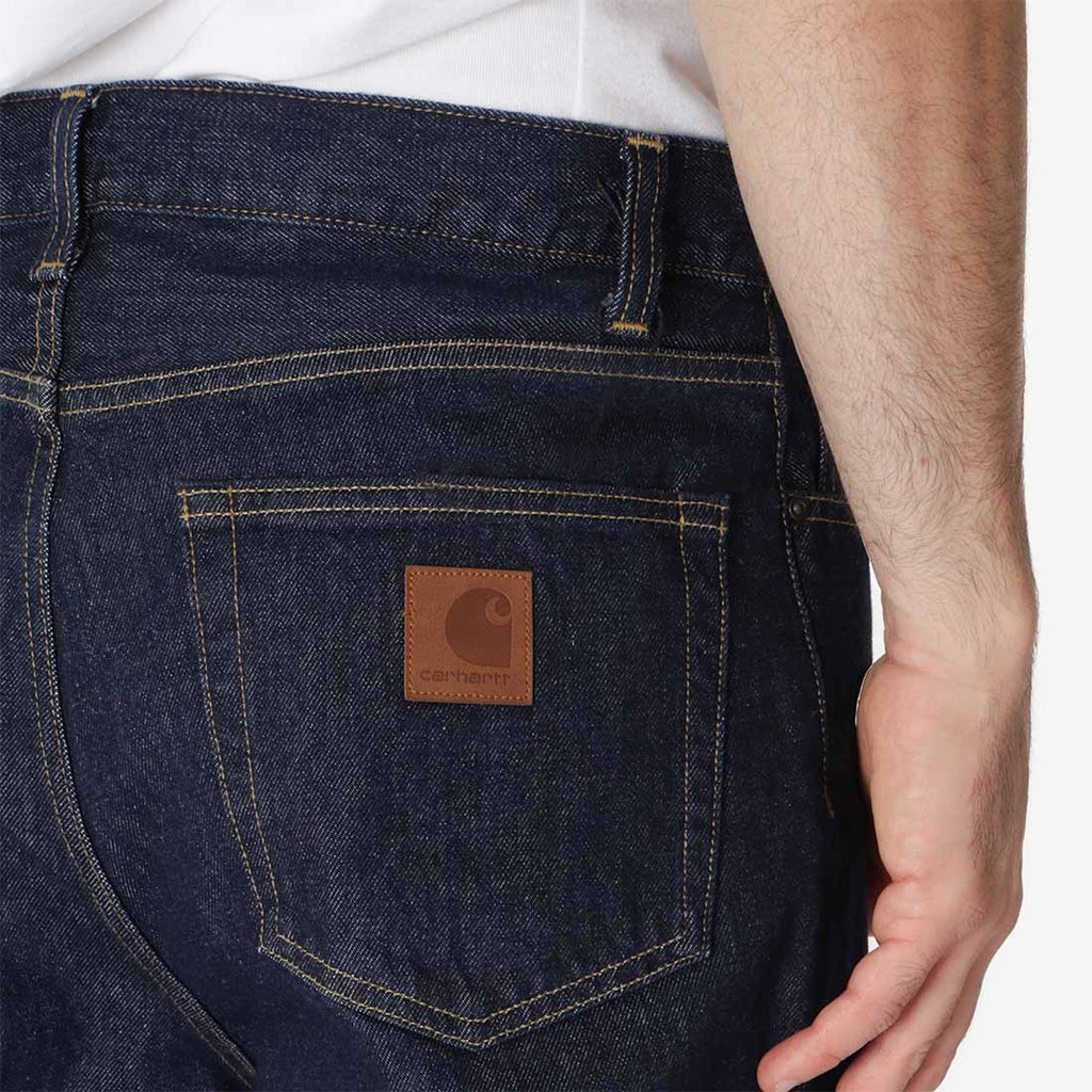 Carhartt WIP Aaron Pant, Blue (Rinsed), Detail Shot 2
