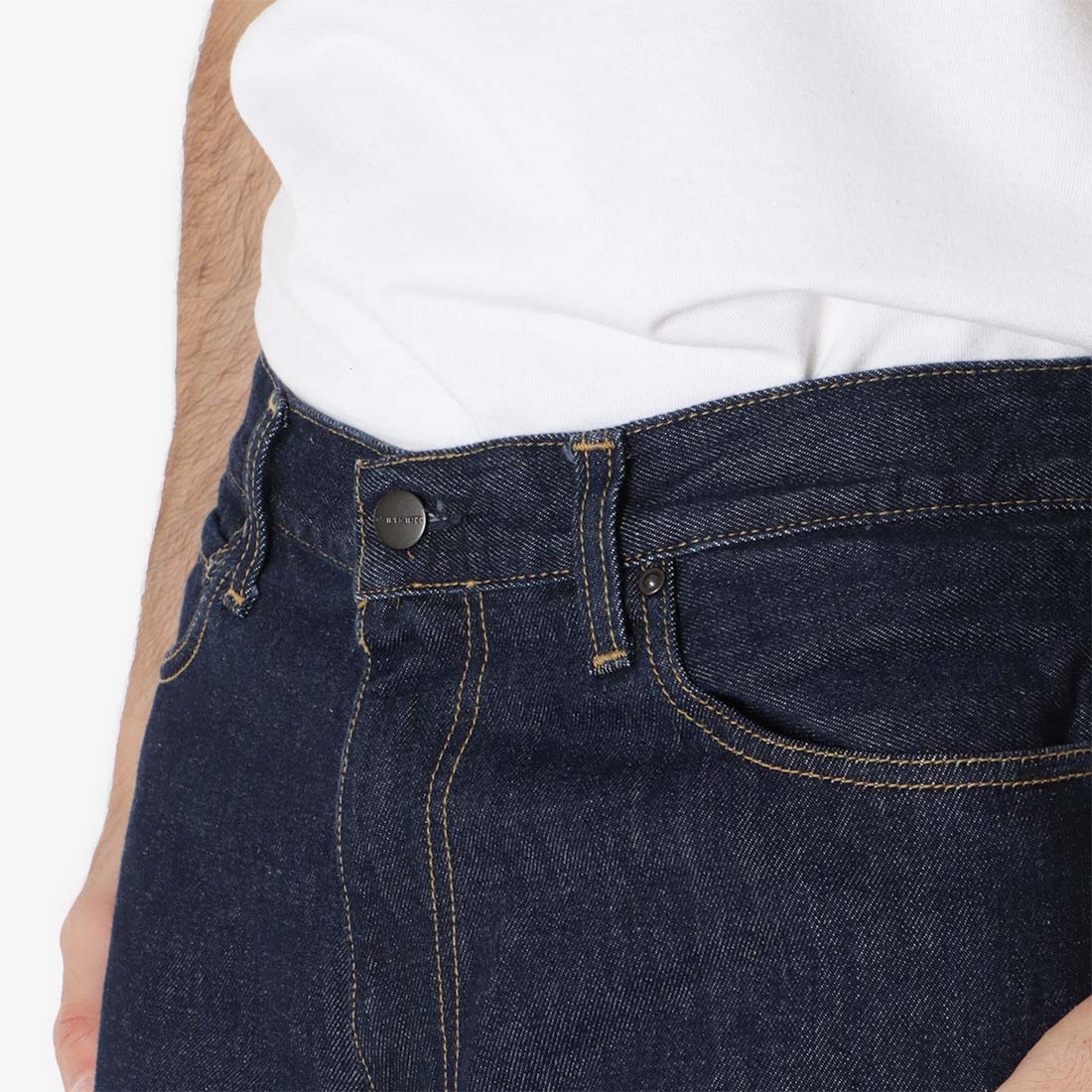 Carhartt WIP Aaron Pant, Blue (Rinsed), Detail Shot 3