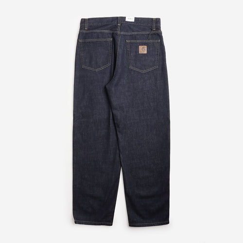 Carhartt WIP Aaron Pant in Blue Rinsed, back view