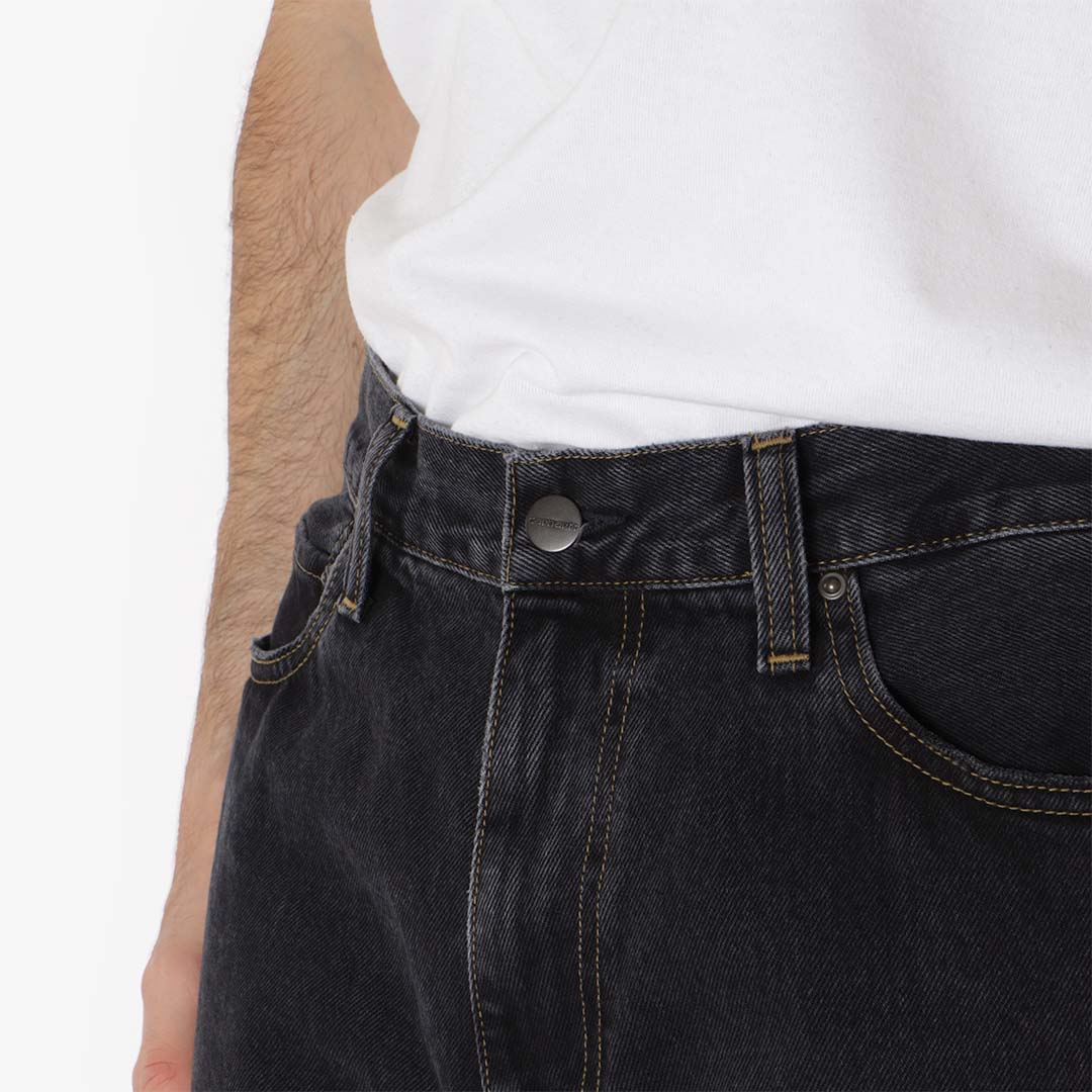 Carhartt WIP Aaron Pant, Black (Stone Washed), Detail Shot 3