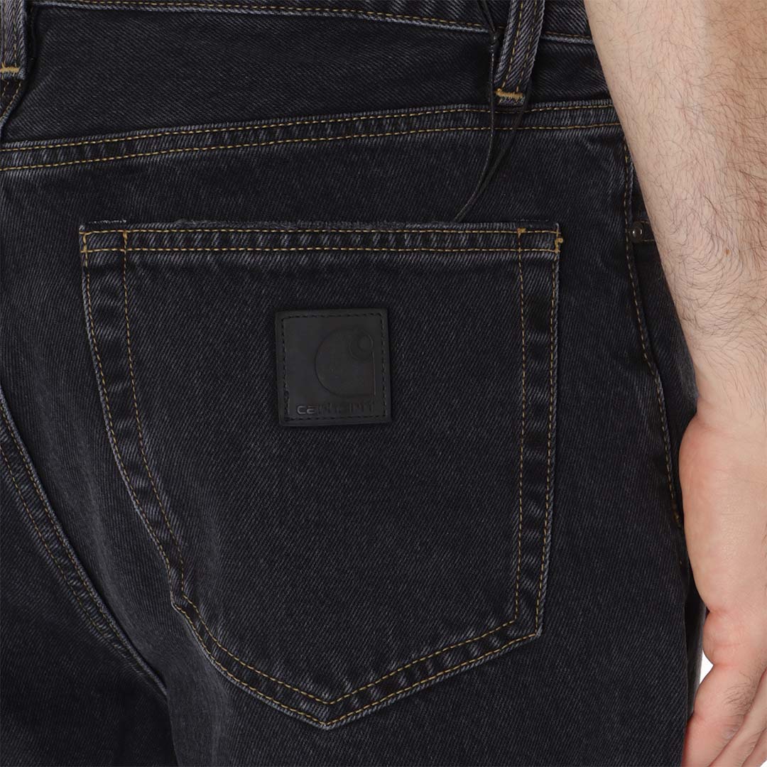 Carhartt WIP Aaron Pant, Black (Stone Washed), Detail Shot 4