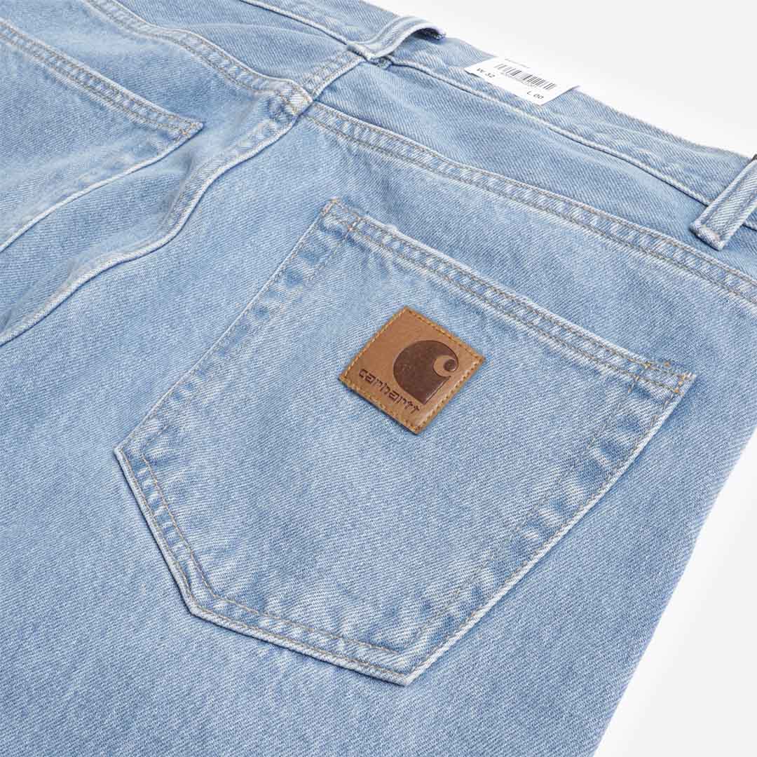 Carhartt WIP Aaron Pant, Blue (Stone Bleached), Detail Shot 4