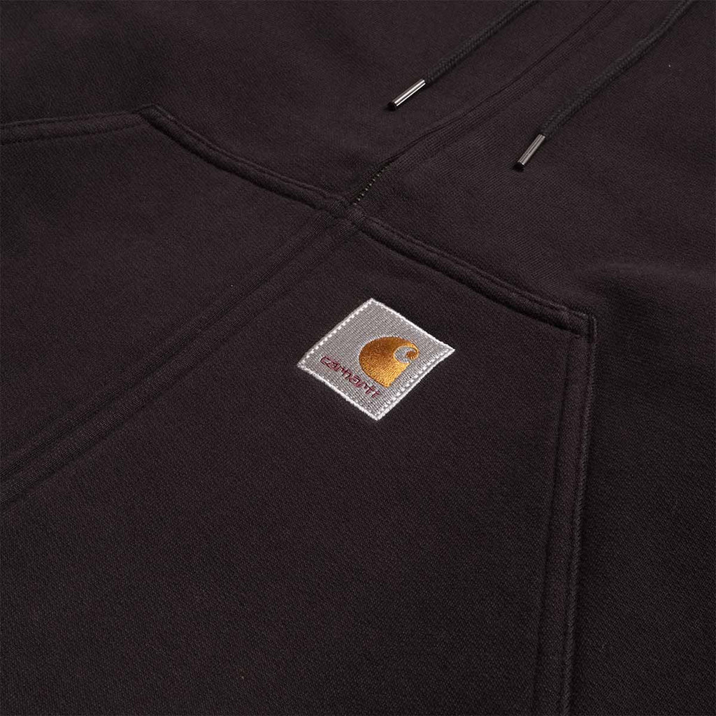 Carhartt WIP Active Sweat Jacket, Black Stone Washed, Detail Shot 2